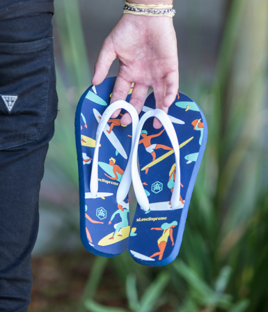 Flip Flops (White Strap)
