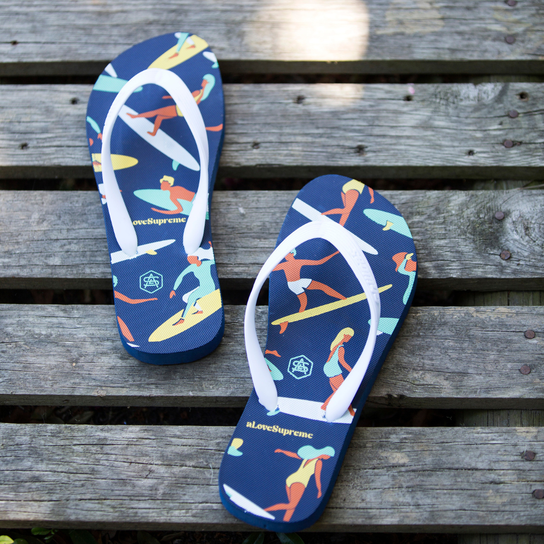 Flip Flops (White Strap)