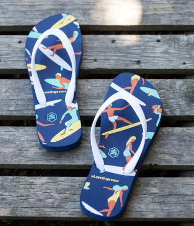 Flip Flops (White Strap)